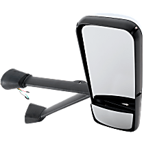 Passenger Side Mirror, Power, Manual Folding, Heated, Chrome, Without Auto-Dimming, Without Blind Spot Feature, Without Signal Light, Without Memory
