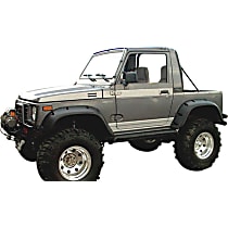 60902-07 Front and Rear, Driver and Passenger Side Pocket Style Series Fender Flares, Black, Tire Coverage 6 in.