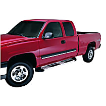 291131 Running Boards, Brite Anodized, Aluminum, 80 in. Length, Overall Length Includes End Caps, Trailrunner Diamond Multi-Fit Series
