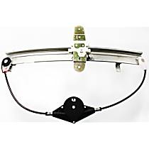 Sedan Rear, Driver Side Power Window Regulator, Without Motor, 4-Door