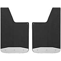 Universal Rear Mud Flaps, 14 in. x 23 in., Flat Type, Tetured Black, Set Of 2