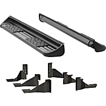 281033-571032 Running Boards, Powdercoated Textured Black, Stainless Steel, Crew Cab Pickup/Crew Cab Pickup, Side Entry 7 in. Series