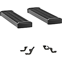 415036-570121 7 in. Grip Step Series Running Boards - Powdercoated Textured Black, Set of 2