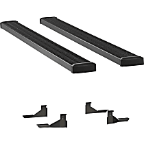 415054-401111 7 in. Grip Step Series Running Boards, Powdercoated Textured Black Non-Powered Aluminum Set of 2