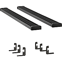 415088-400713 7 in. Grip Step Series Running Boards, Powdercoated Textured Black Non-Powered Aluminum Set of 2