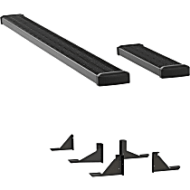 415100-400344 7 in. Grip Step Series Running Boards - Powdercoated Textured Black, Set of 2