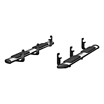 477088-401535 Side Steps - Powdercoated Textured Black, Carbon Steel, Direct Fit, Set of 2
