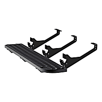 495154-401800 Running Boards, Powdercoated Textured Black, Carbon Steel, 9.5 in. Wide Stepping Surface, 54 in. Length, Rounded Front Corner, 54 In. Lift, Grip Step Series