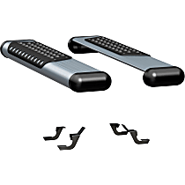 583036-570121 O-Mega II 6 in. Series Running Boards, Powdercoated Silver Non-Powered Aluminum Set of 2