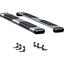 Running Boards, Powdercoated Silver, Non-Powered, Aluminum, Set of 2, O-Mega II 6 in. Series - 
