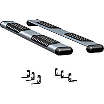 O-Mega II 6 in. Series Running Boards, Powdercoated Silver, Non-Powered, Aluminum, Set of 2 - 