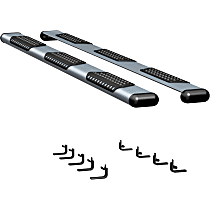 583098-570745 O-Mega II 6 in. Series Running Boards, Powdercoated Silver Non-Powered Aluminum Set of 2