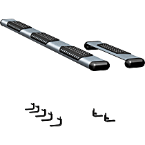 583100-570744 Running Boards, Powdercoated Silver, Aluminum, 36 in. and 98 in. Length, O-Mega II 6 in. Series