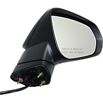 Passenger Side Mirror, Power, Heated, Paintable, Manual Folding, In-housing Signal Light, No Blind Spot Feature, With Memory, No Puddle Light, No Auto-Dimming