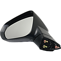 Driver Side Mirror, Power, Heated, Paintable, Manual Folding, In-housing Signal Light, No Blind Spot Feature, No Memory, No Puddle Light, No Auto-Dimming