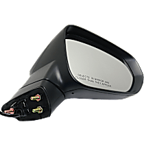 Passenger Side Mirror, Power, Heated, Paintable, Manual Folding, In-housing Signal Light, No Blind Spot Feature, No Memory, No Puddle Light, No Auto-Dimming