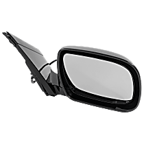 Passenger Side Mirror, Manual Adjust, Manual Folding, Heated, Paintable, Without Signal Light, Without memory, Without Puddle Light, Without Auto-Dimming, Without Blind Spot Feature