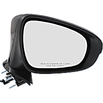 Passenger Side Mirror, Power, Manual Folding, Heated, Paintable, In-housing Signal Light, Without memory, With Puddle Light, Without Auto-Dimming, Without Blind Spot Feature