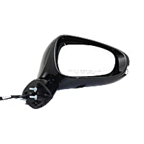 Passenger Side Mirror, Power, Manual Folding, Heated, Paintable, In-housing Signal Light, With memory, With Puddle Light, Without Auto-Dimming, Without Blind Spot Feature