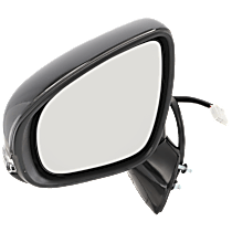 Driver Side Mirror, Power, Manual Folding, Heated, Paintable, In-housing Signal Light, No Memory, With Puddle Light, No Auto-Dimming, No Blind Spot Feature, Base Model