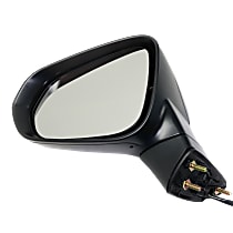 Driver Side Mirror, Power, Heated, Paintable, Manual Folding, In-housing Signal Light, No Blind Spot Feature, With Memory, No Puddle Light, No Auto-Dimming