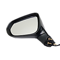 Driver Side Mirror, Power, Heated, Paintable, Manual Folding, In-housing Signal Light, No Blind Spot Feature, With Memory, No Puddle Light, No Auto-Dimming