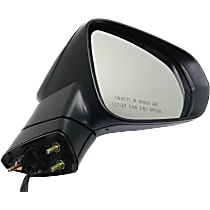 Passenger Side Mirror, Power, Heated, Paintable, Manual Folding, In-housing Signal Light, No Blind Spot Feature, With Memory, No Puddle Light, No Auto-Dimming