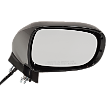 Passenger Side Mirror, Power, Manual Folding, Heated, Paintable, No Signal Light, With memory, With Puddle Light, No Auto-Dimming, No Blind Spot Feature