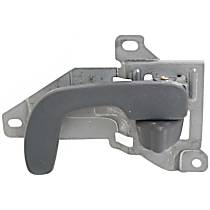 Front, Driver Side Gray Interior Door Handle, With door lock button, Convertible