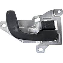 Front, Passenger Side Black Interior Door Handle, With door lock button, Convertible