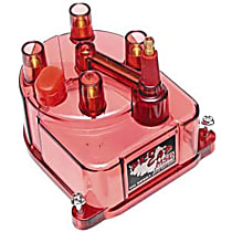 82921 Pro-Cap Series Distributor Cap - Red, fitted with an MSD Power Tower for MSD Blaster Coil