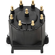 84263 Black Distributor Cap, GM HEI, Late Model, Ext Coil