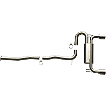 15597 Street Series - 2009-2011 Mitsubishi Lancer Cat-Back Exhaust System - Made of Stainless Steel