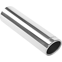 35116 Exhaust Tip - Polished, Stainless Steel, Single, Universal, Sold individually