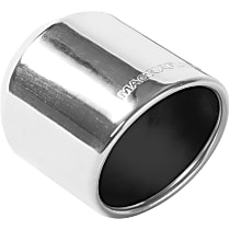 35136 Exhaust Tip - Polished, Stainless Steel, Single, Universal, Sold individually