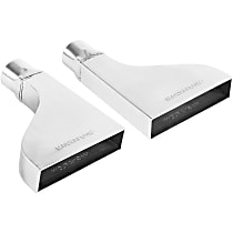 Exhaust Tip - Polished, Stainless Steel, Single, Universal, Set of 2