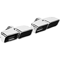 35221 Exhaust Tip - Polished, Stainless Steel, Dual, Direct Fit, Set of 2