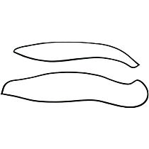 LM 21-B/R OE Series Weatherstrip Seal - Door Seal, Direct Fit, Set of 2