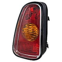 Passenger Side Tail Light, Without bulb(s), Halogen, Amber and Red Lens, Without Reverse Lamp