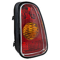 Driver Side Tail Light, Without bulb(s), Halogen, Amber and Red Lens, Without Reverse Lamp