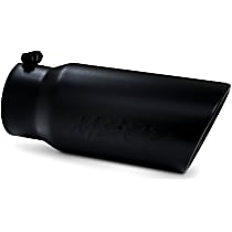 T5051BLK Exhaust Tip - Powdercoated Black, Stainless Steel, Single, Universal, Sold individually