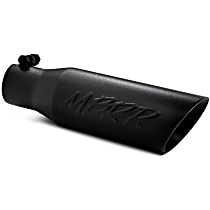 T5106BLK Black Series Exhaust Tip - Powdercoated Black, Stainless Steel, Single, Universal, Sold Individually