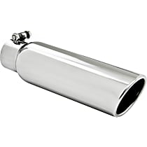 T5148 Exhaust Tip - Polished, Stainless Steel, Single, Universal, Sold individually
