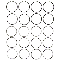 OE Replacement Series Piston Ring Set - Direct Fit, Set