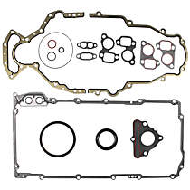 Engine Conversion Gasket Set, Flat Type Bolt Holes (non recessed), Set Contains Camshaft Retaining Plate, Use with Head Set to Make Full Set, Lower Oil Pan Gasket not Included, Use with #(s) OS32262 - 