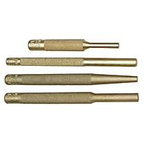 Mayhew 4Pc. Brass Punch Set 1/4 Solid, 3/8 Drift, 3/8 Pin, 1/4 Pin  (62277)