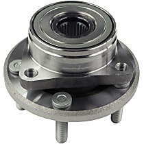 Front, Driver or Passenger Side Wheel Hub, FWD, 5 Lugs, With Bearing, Supreme Series