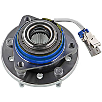 Front, Driver or Passenger Side Wheel Hub, FWD, 5 Lugs, With Bearing, Supreme Series