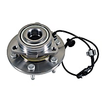 Front, Driver or Passenger Side Wheel Hub, RWD, 6 Lugs, With Bearing, Supreme Series