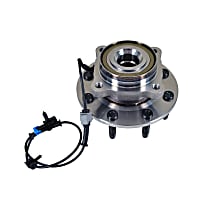Front, Driver or Passenger Side Wheel Hub, RWD, 8 Lugs, With Bearing, Supreme Series